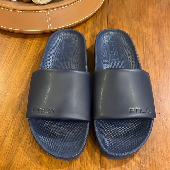 Polo Ralph Lauren Cayson Navy Blue Slides Sandals Shoes new Mens Sizes - Picture 6 of 13